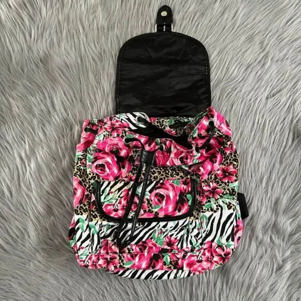 Lulu Floral Animal Print Bag Womens Backpack Lightweight Adjustable‎